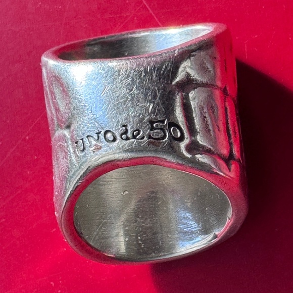 UNO de 50 Large Silver Unisex Ring - Picture 4 of 7